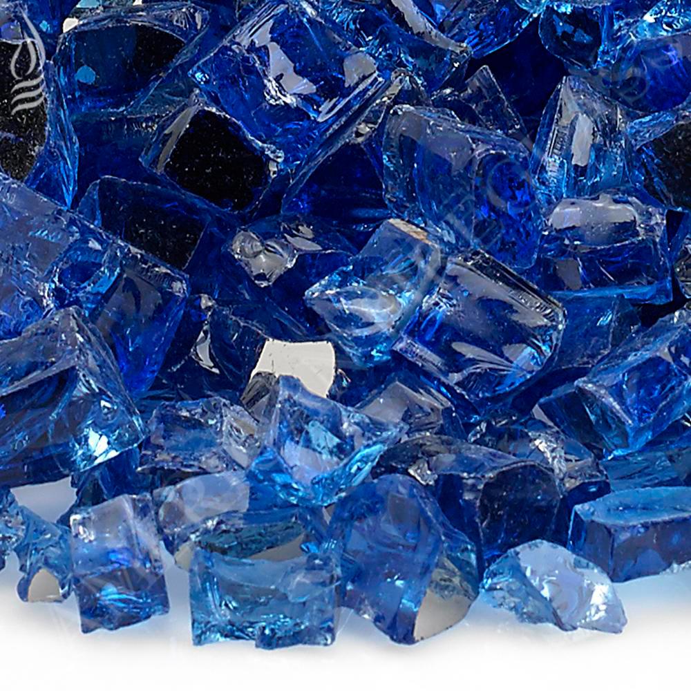 1/2" Cobalt Blue Reflective Fire Glass, 10 lb. Bag