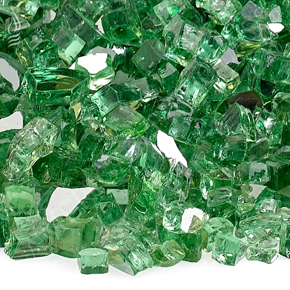 1/4" Evergreen Reflective Fire Glass, 10 lb. Bag