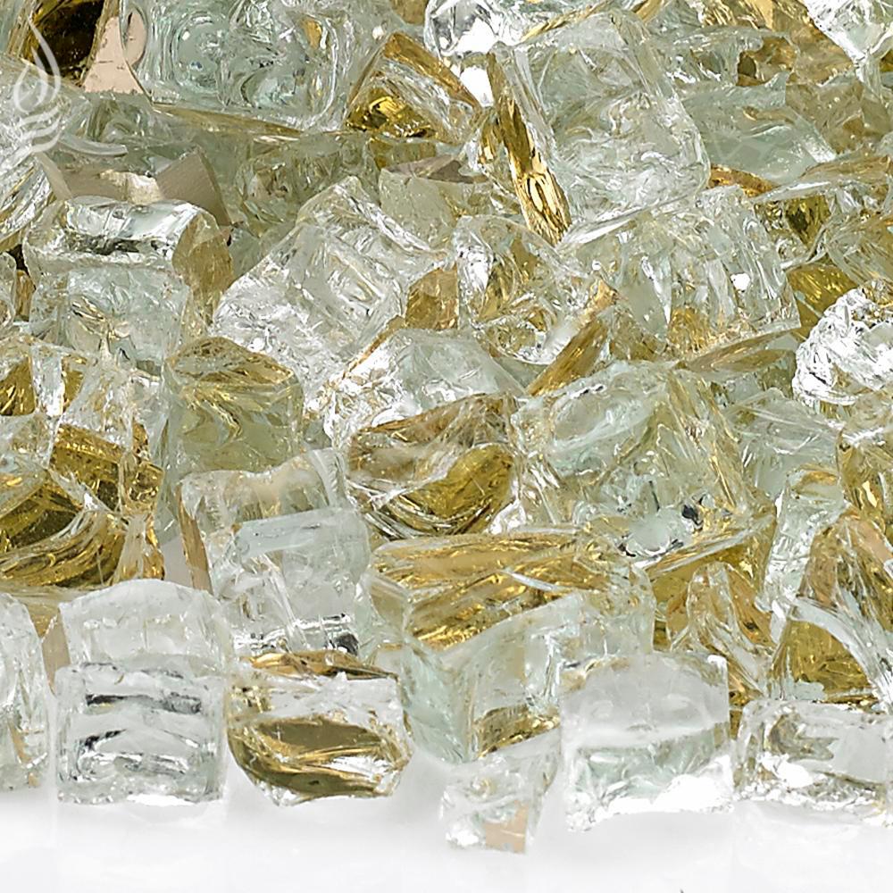 1/2" Gold Reflective Fire Glass, 10 lb. Bag