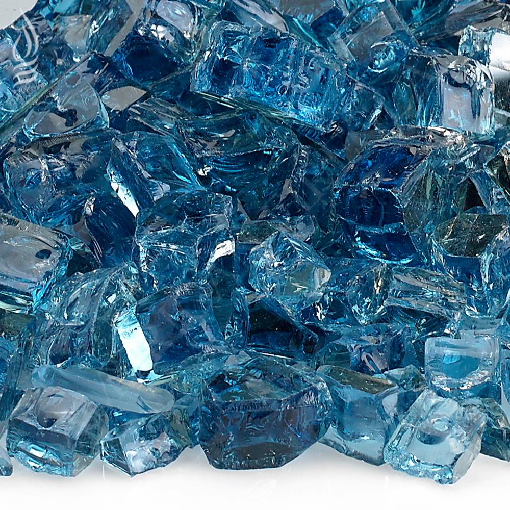 1/2" Pacific Blue Reflective Fire Glass, 10 lb. Bag