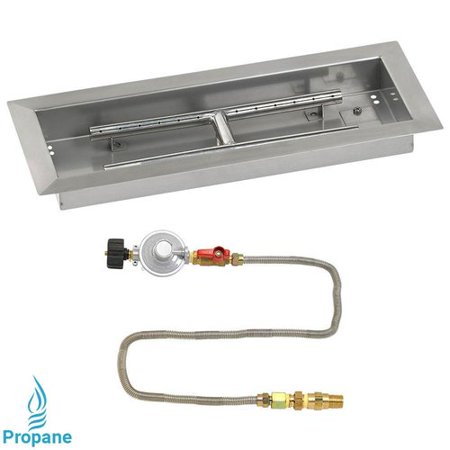 18" x 6" Rectangular Drop-In Pan with Match Light Kit - Propane