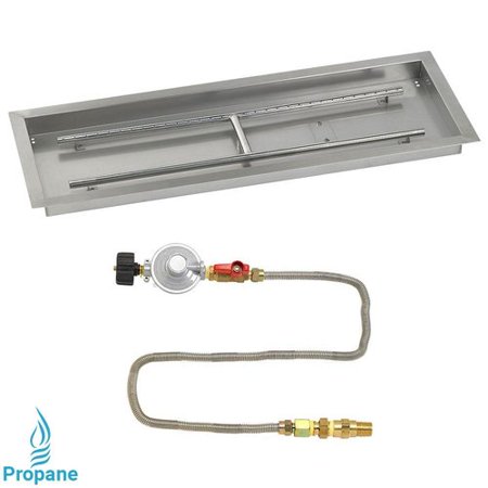 36" x 12" Rectangular Drop-In Pan with Match Light Kit - Propane