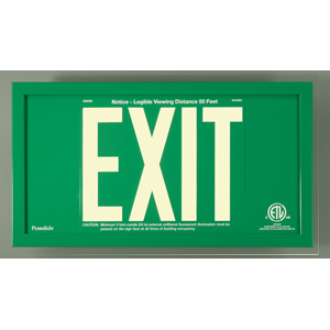 UL924 Green Aluminum EXIT Sign with Green Aluminum Frame