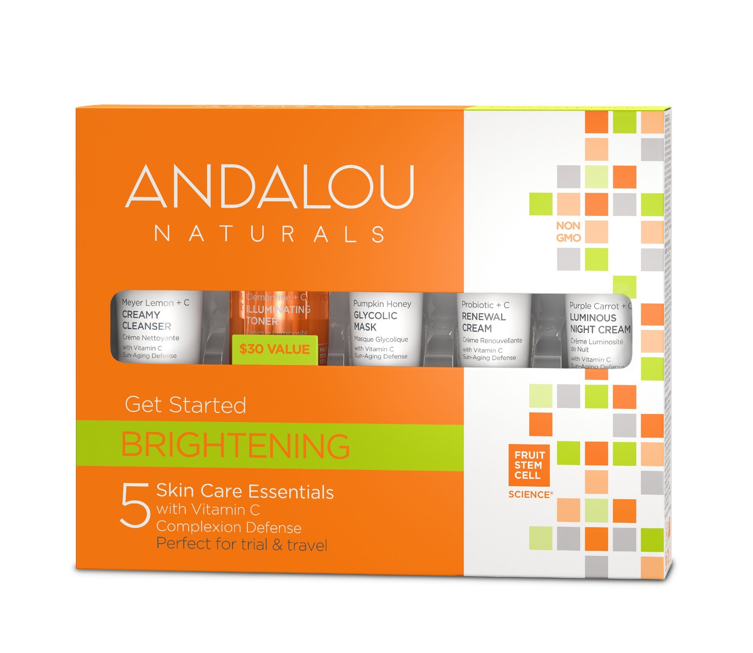 Andalou Naturals Brightening Kit 5 Pc (1x1KIT )