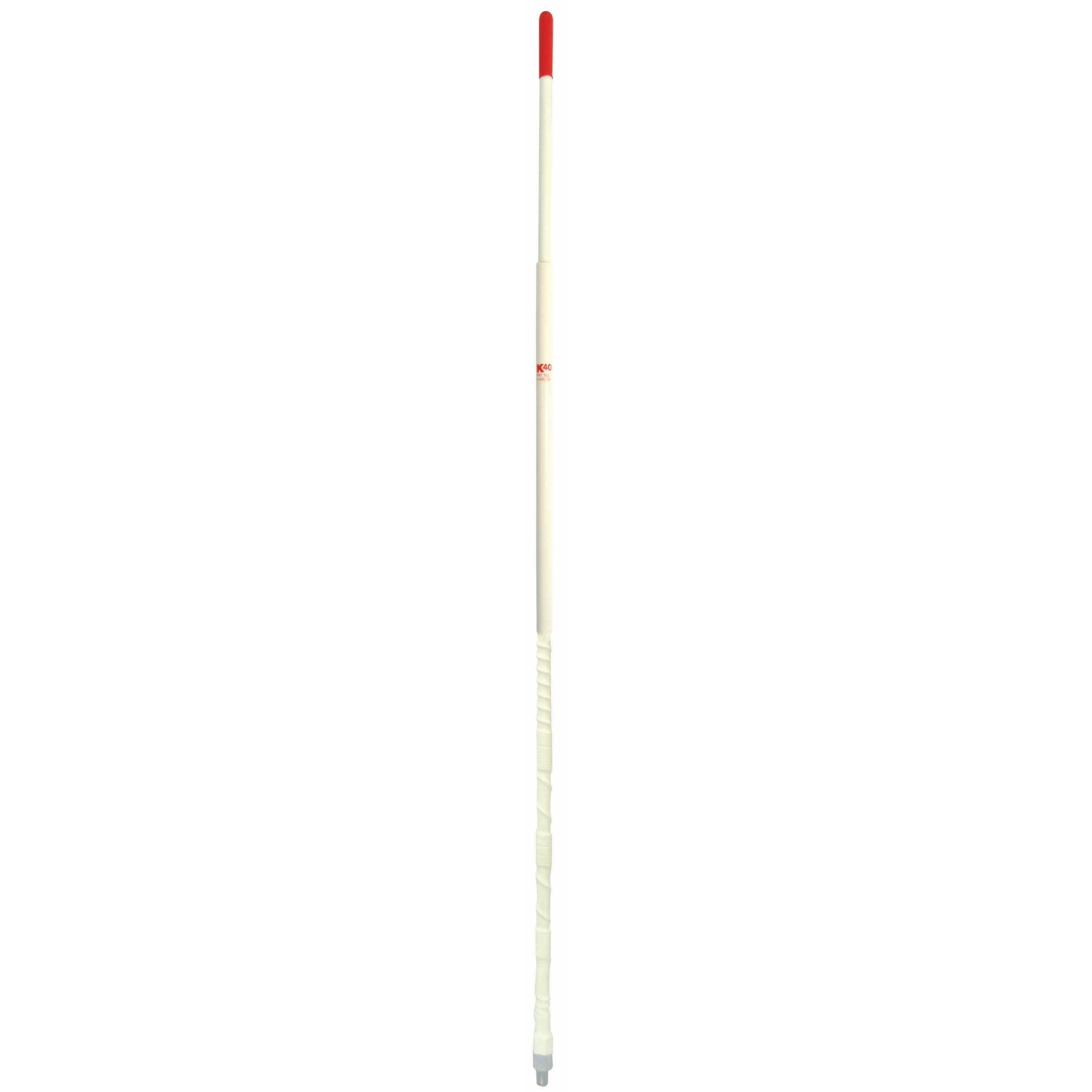 K-40 - 4 Foot Original Cb Slide Sleeve Power Whip Antenna - White