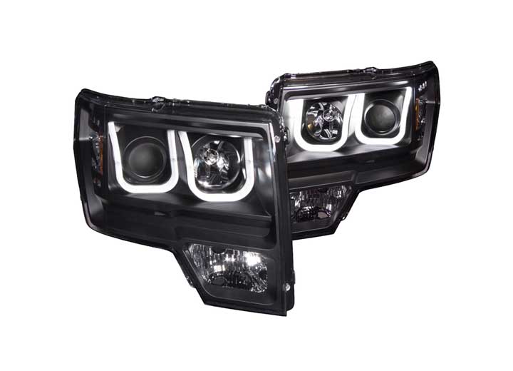 09-14 F150 RAPTOR PROJECTOR W/U-BAR BLACK CLEAR W/FACTORY HALOGEN DRIVE/PASS