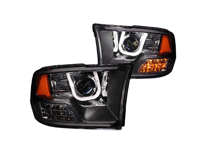 09-16 RAM PROJ W/U-BAR BLACK CLEAR QUAD BEAM HEADLIGHTS(WILL NOT FIT WITH FACTORY PROJ)DRIV/PASS