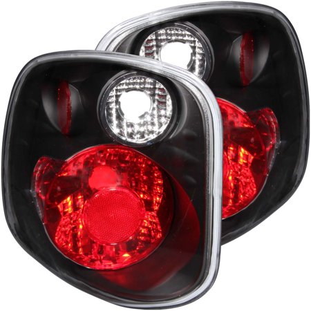 01-03 F150 FLARESIDE/SUPERCREW TAILLIGHTS BLACK DRIVER/PASSENGER