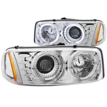 99-06 GMC SIERRA/YUKON PROJECTOR WITH HALO CHROME HEADLIGHTS DRIVER/PASSENGER