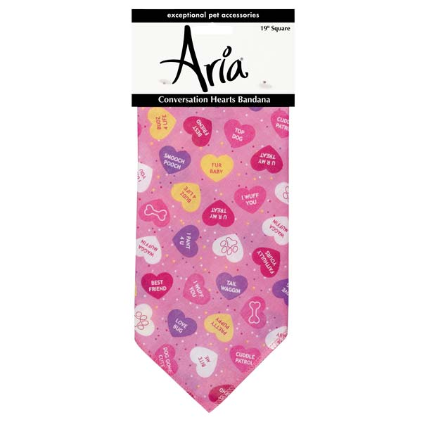 AR Conversation Hearts Bandana Pnk