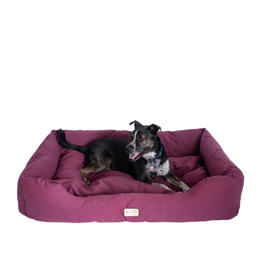 Armarkat Model D01FJH-M Medium Burgundy Bolstered Pet Bed