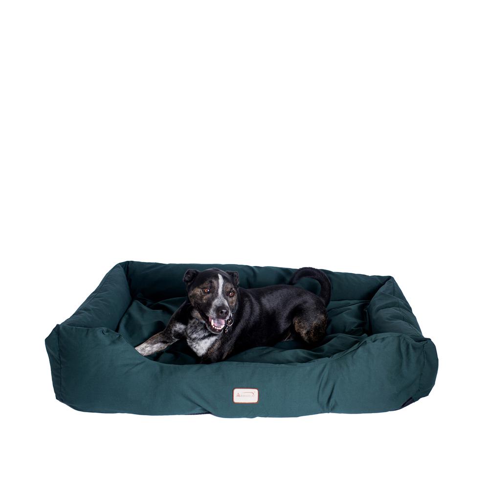 Armarkat Model D01FML-X Extra Large Laurel Green Bolstered Pet Bed