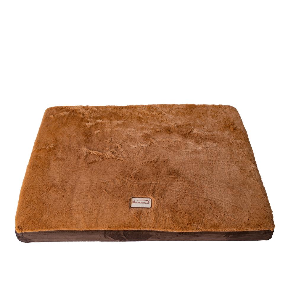 Armarkat Model M06HKF/ZS-S Small Memory Foam Orthopedic Pet Bed Mat in Mocha & Earth Brown