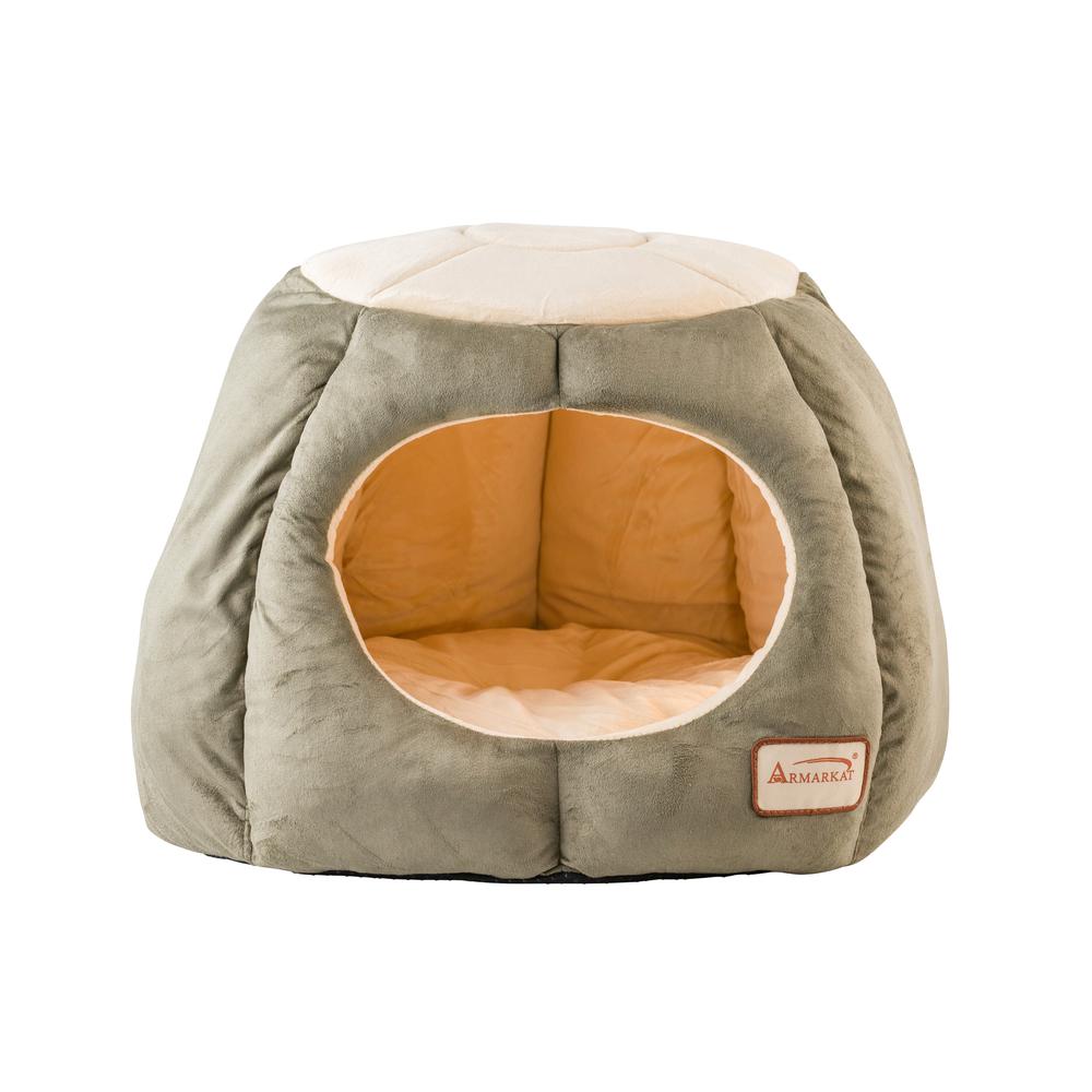 Armarkat Cat Bed Model C30HML/MH , Laurel Green and Beige