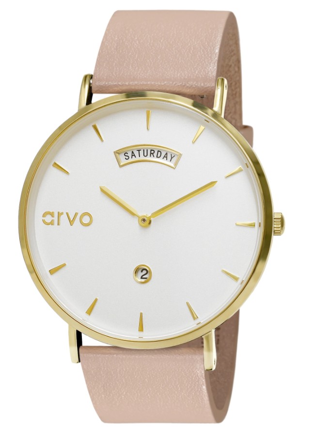 Arvo Awristacrat Watch - GoldSand Leather