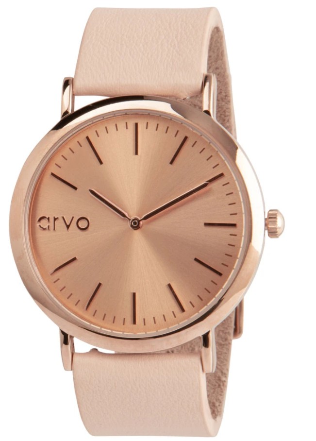 Arvo Time Sawyer Watch - RoseSand Leather