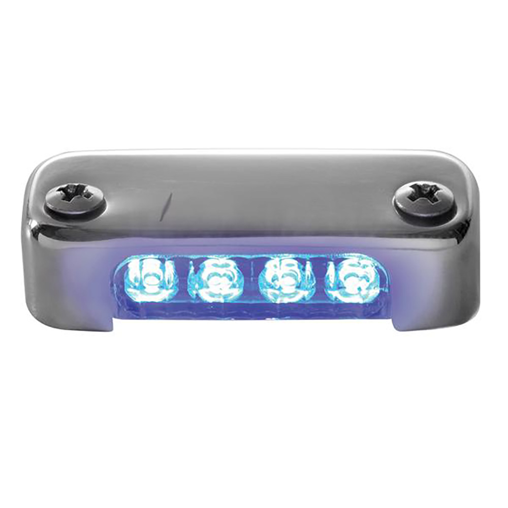 Attwood Blue LED Micro Light w/Stainless Steel Bezel & Vertical Mount