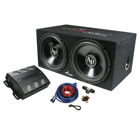 Audiopipe 2-12+Box+Amp+Ampkit 1000W