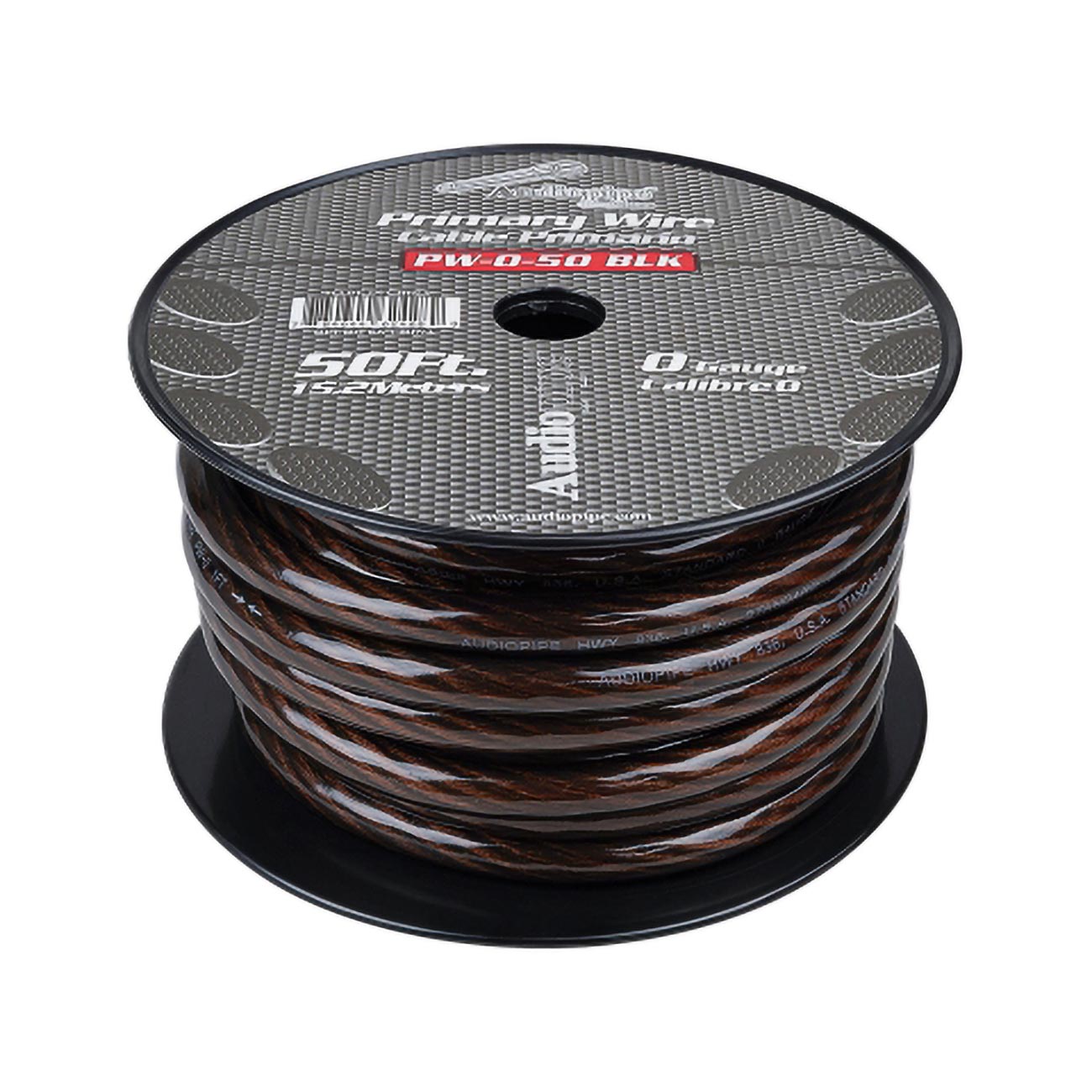 Audiopipe Power Wire 0 Gauge 50 Foot  Black