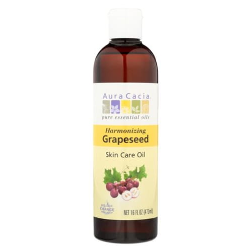 Aura Cacia Grapeseed Oil With Vitamin E (1x16 Oz)