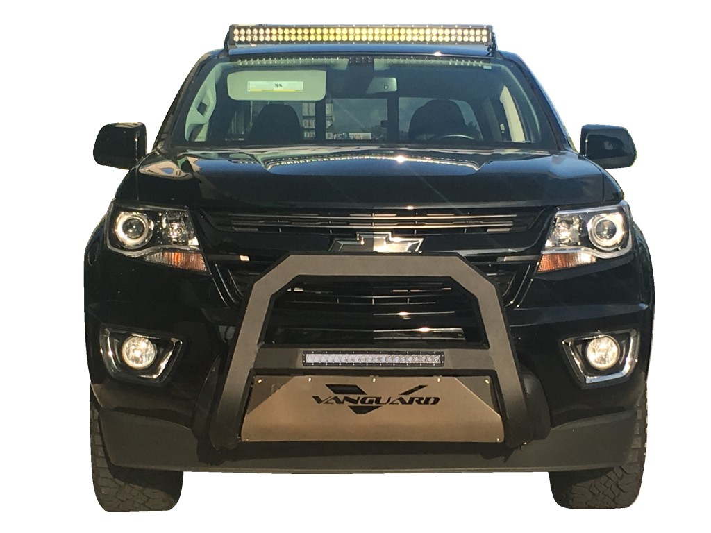 VGUBG-1887-1097BK-LED Optimus Series LED Bull Bar with Black Skid Plate