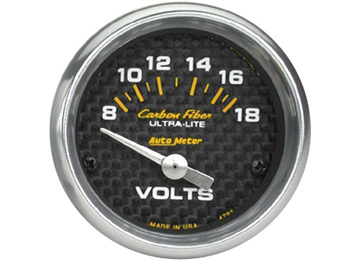 2IN VOLTMETER, 8-18 VOLTS SSE, CARBON FIBER