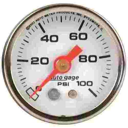 Pressure Gauge, 0-100 Psi, White