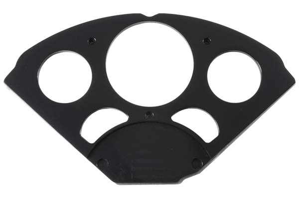 DASH INSERT, CHEVY 55-56, 1 X 3-1/8 & 4 X 2-1/16 SR BEZEL, BLACK