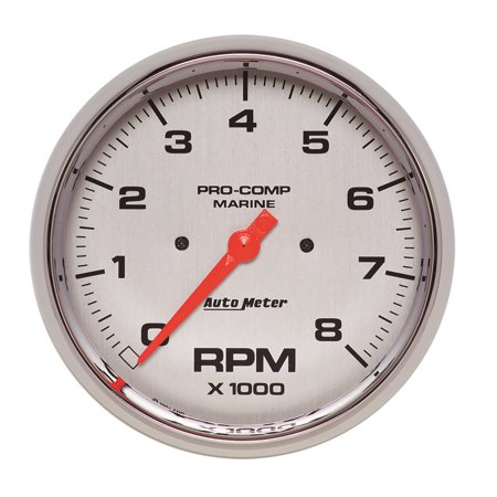 GAUGE TACHOMETER 5IN 8K RPM MARINE CHROME