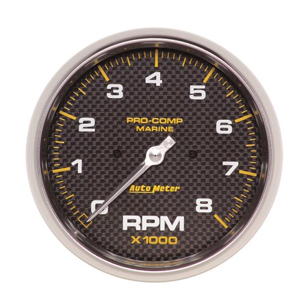 GAUGE TACHOMETER 5IN 8K RPM MARINE CARBON FIBER