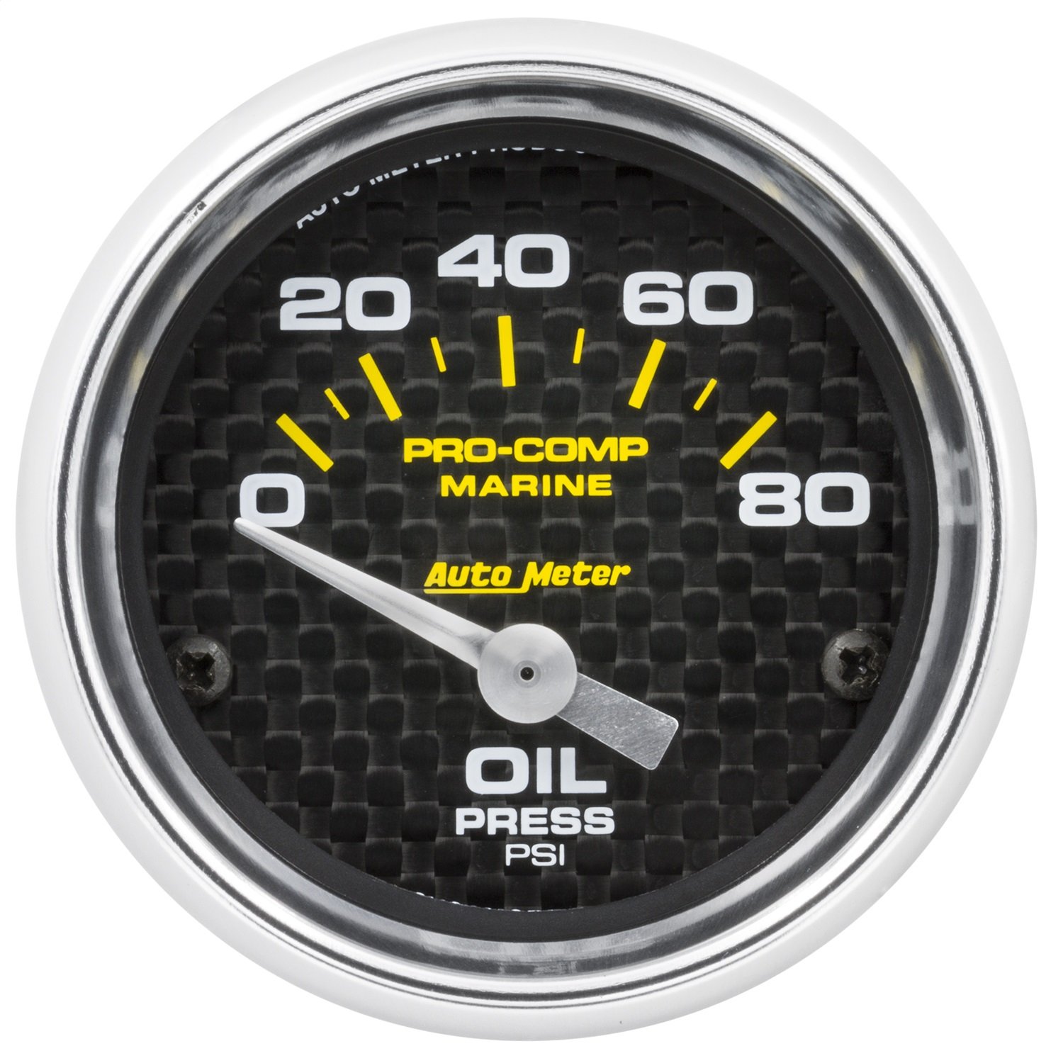 GAUGE OIL PRESSURE 2 1/16IN 80PSI ELECTRIC MARINE CARBON FIBER