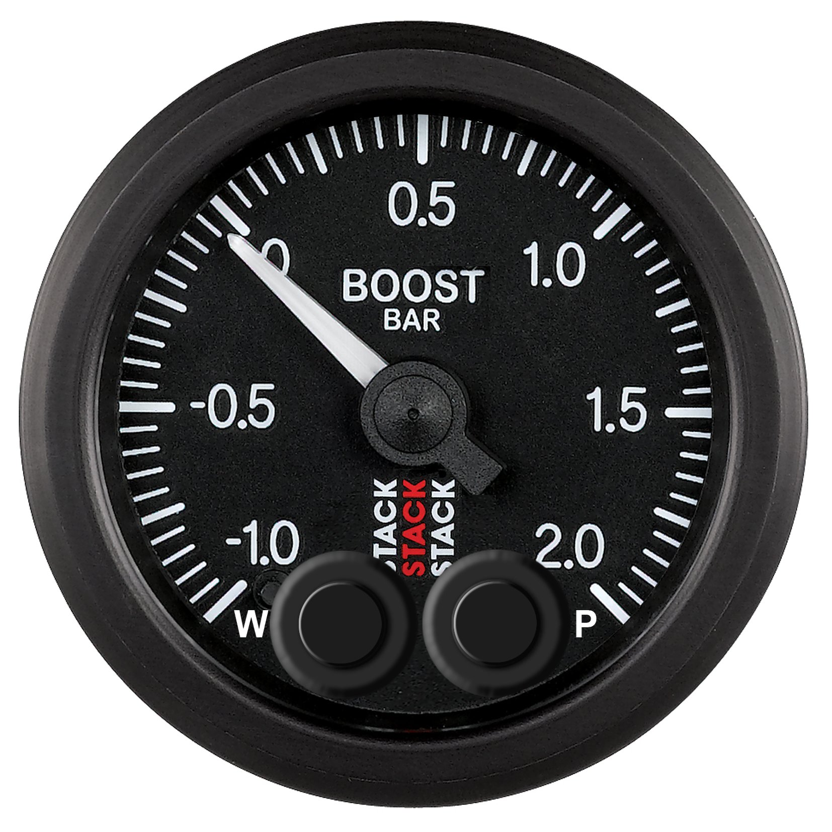 GAUGE BOOST PRESS PROCONTROL 52MM BLK 1 TO +2 BAR INCL. TFITTING