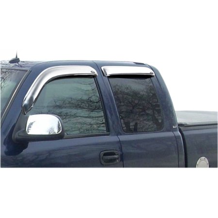 01-07 SILVERADO/SIERRA EXT CAB 4PC VENTVISOR-CHROME