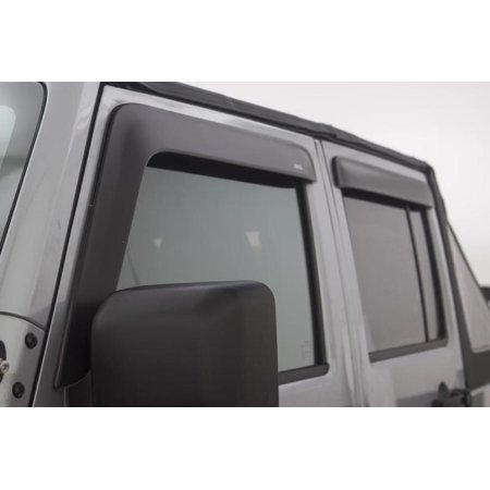 07-17 WRANGLER UNLIMITED LOW PROFILE MATTE BLACK 4 PC VENTVISOR