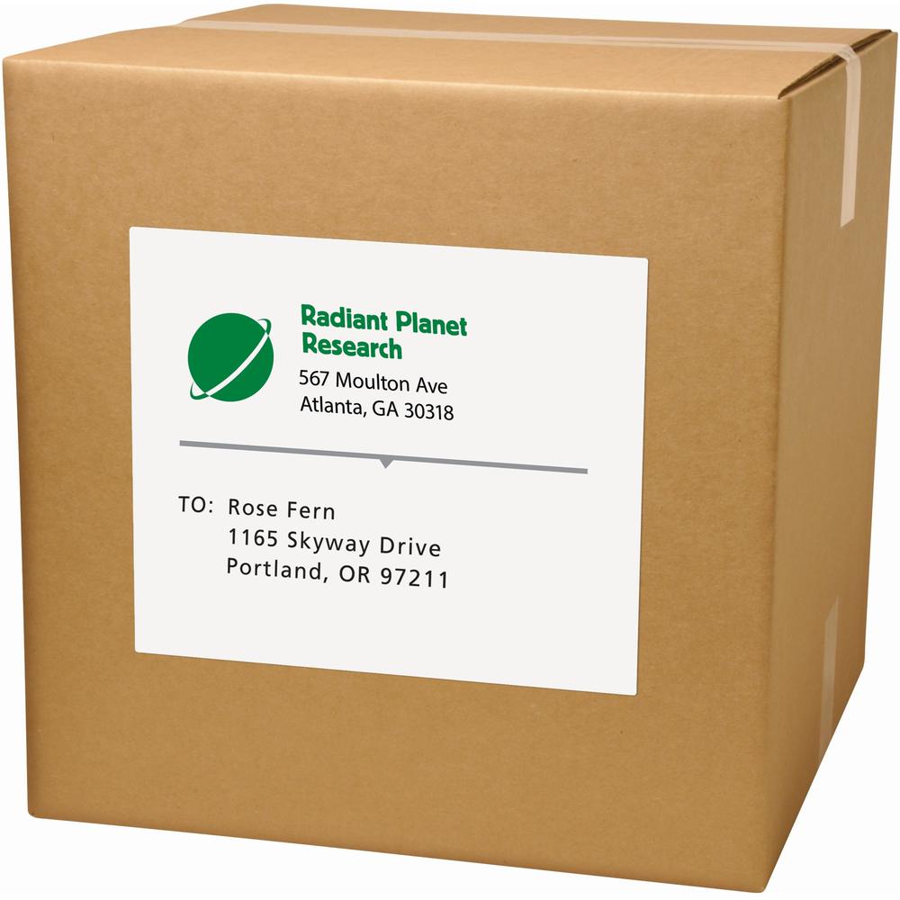 Avery Full-Sheet Matte White Labels Bulk Pack - 8 1/2" Width x 11" Length - Permanent Adhesive - Laser - White - Paper - 1 