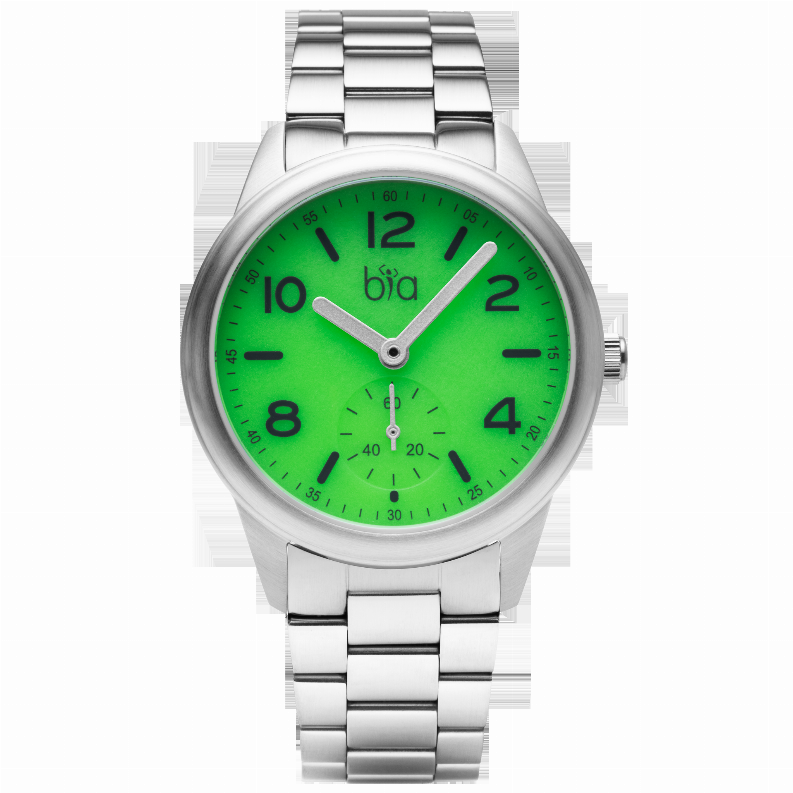 Bia Suffragette - one size - 36MMSS CASE/GREEN DIAL/ STEEL LINK BRACELETB1005