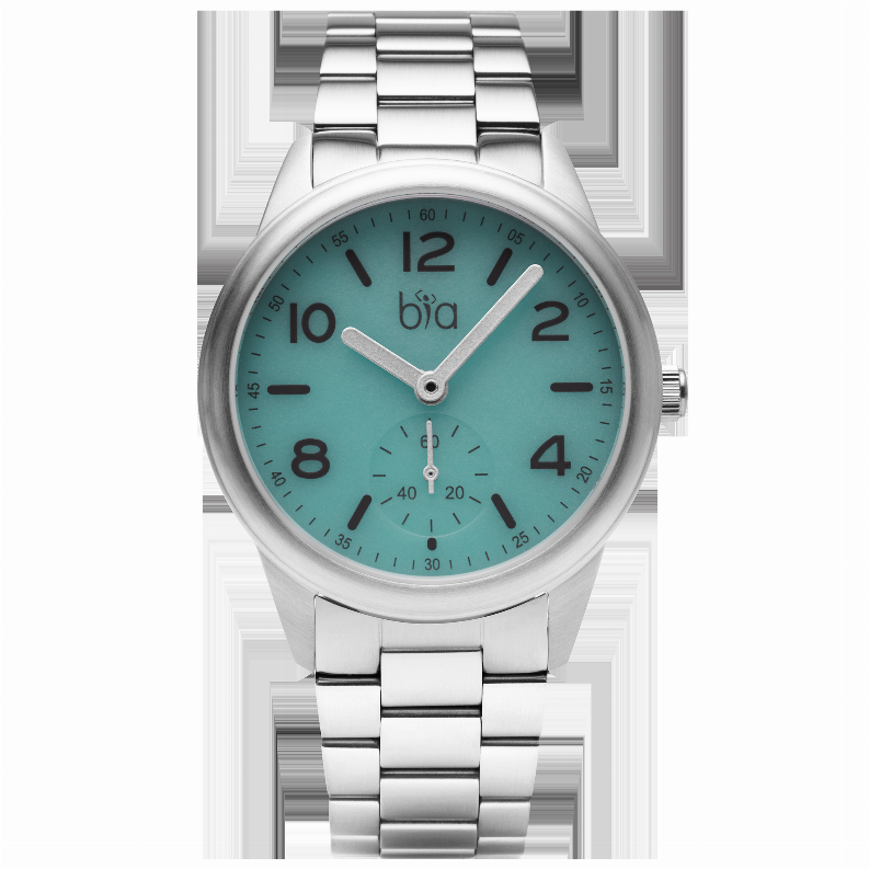 Bia Suffragette - one size - 36MMSS CASE/AQUA DIAL/SS LINK BRACELETB1008