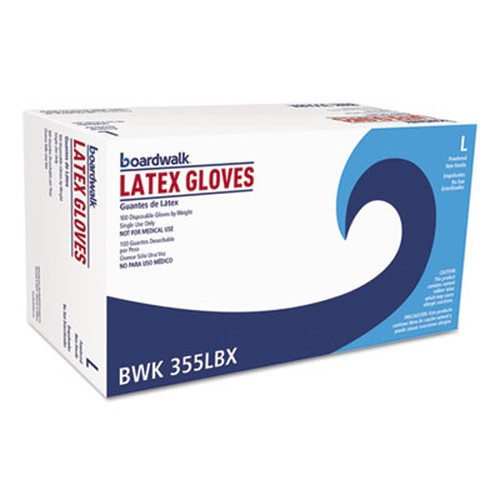 General Purpose Powdered Latex Gloves, Large, Natural, 4 2/5 mil, 1000/Case