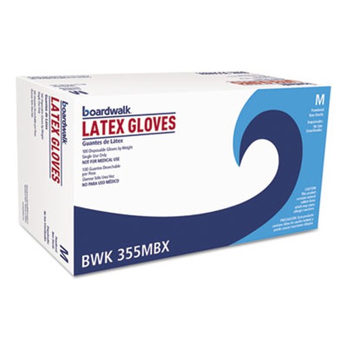 General Purpose Powdered Latex Gloves, Medium, Natural, 4 2/5 mil, 1000/Case