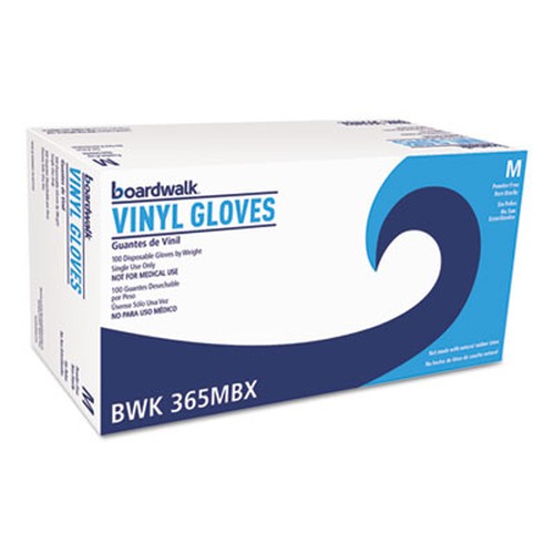 General Purpose Vinyl Gloves, Clear, Medium, 2 3/5 mil, 1000/Case