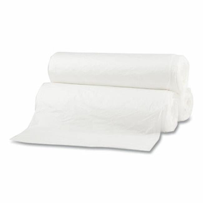 Repro Low-Density Can Liners, 30 gal, 0.62 mil, 30 x 36, White, 10 Bags/Roll, 20 Rolls/Case