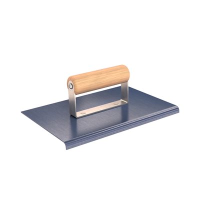 BLUE STEEL EDGER - 9" x 6" - 1/4" RADIUS 3/8" DEPTH WOOD HANDLE