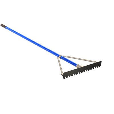 Blunt Tooth Asphalt Lute Rake - 24" With 6' Handle