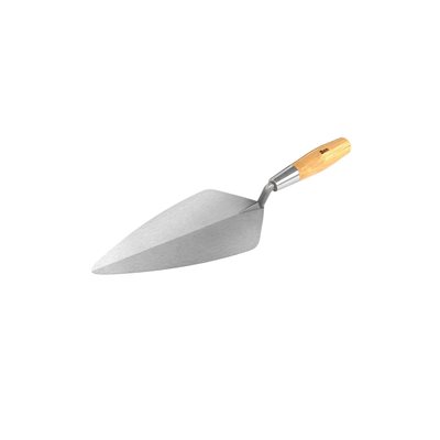 Narrow London Pro Carbon Steel Brick Trowel - 9" With Wood Handle