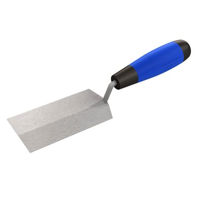 PRO CARBON STEEL MARGIN TROWEL - 5" x 2" WITH COMFORT GRIP HANDLE