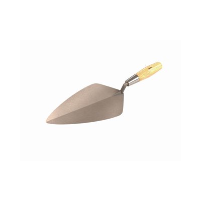 Wide London Pro Carbon Steel Brick Trowel - 10" With Wood Handle