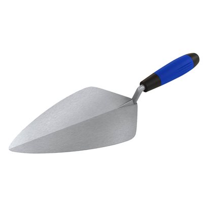 Wide London Pro Stainless Steel Brick Trowel - 10" With Comfort Grip Handle