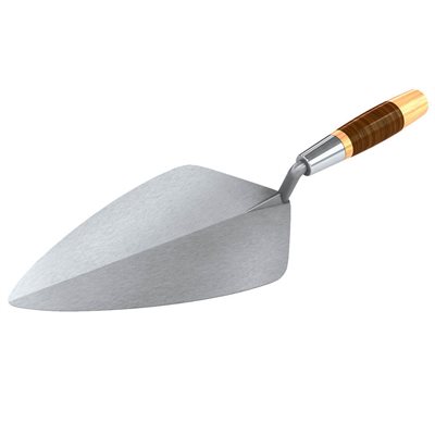 Wide London Pro Stainless Steel Brick Trowel - 11" With Leather Handle