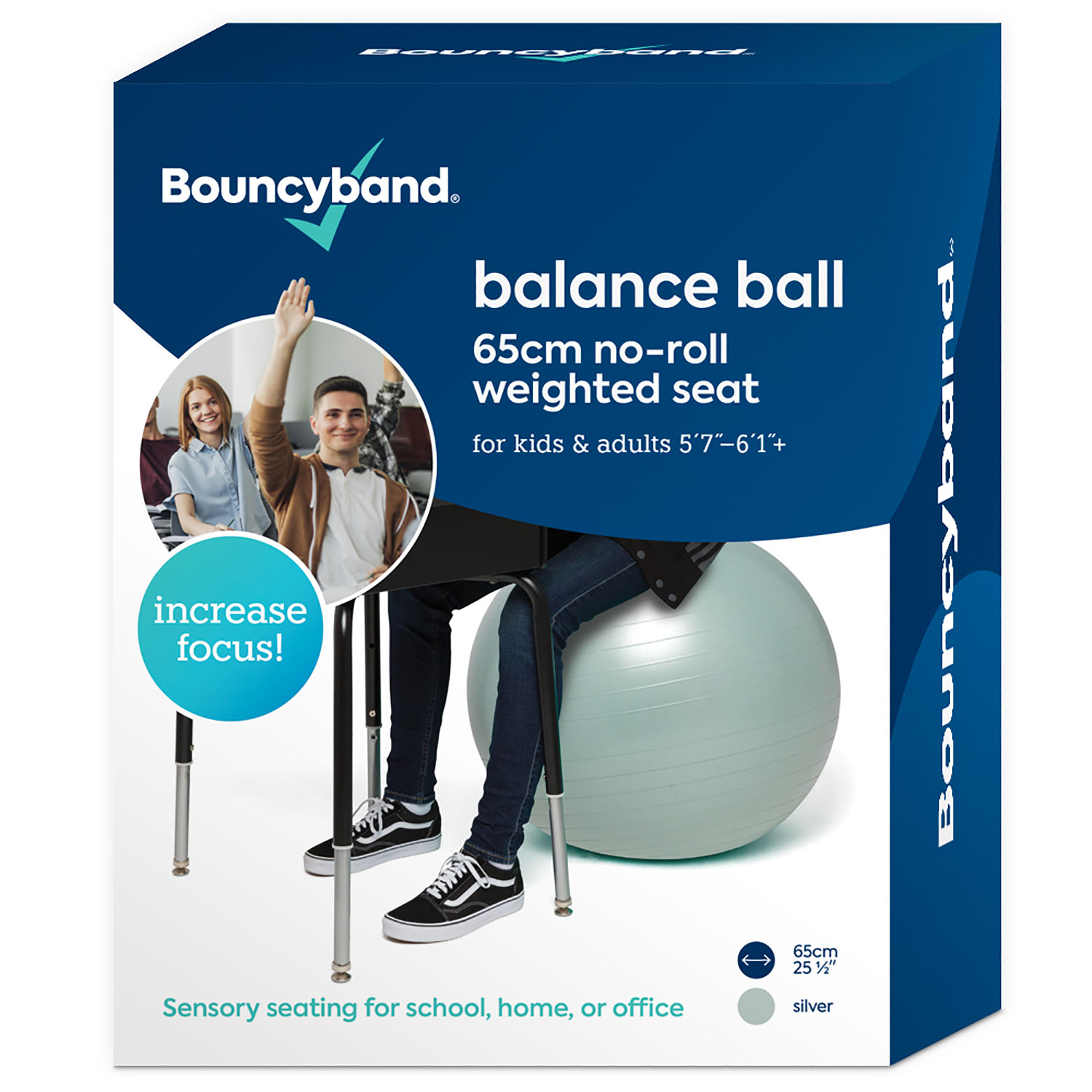 Balance Ball, 65cm, Silver