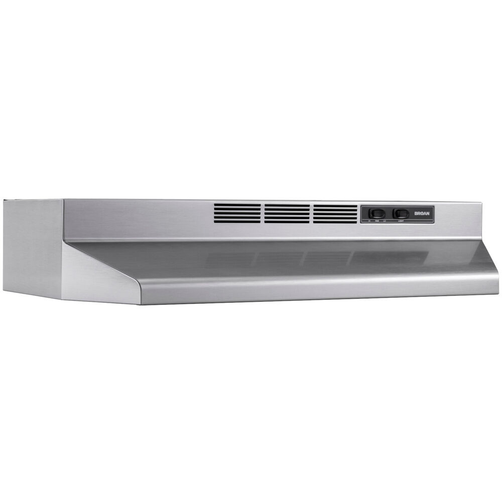 24" Range Hood, Non-ducted, 2-Speed Rocker, Light